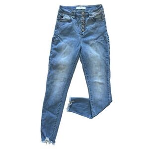 ✨👖 KANCAN High Rise Button Fly Ankle Skinny Jeans | Sz 3/25 👖✨